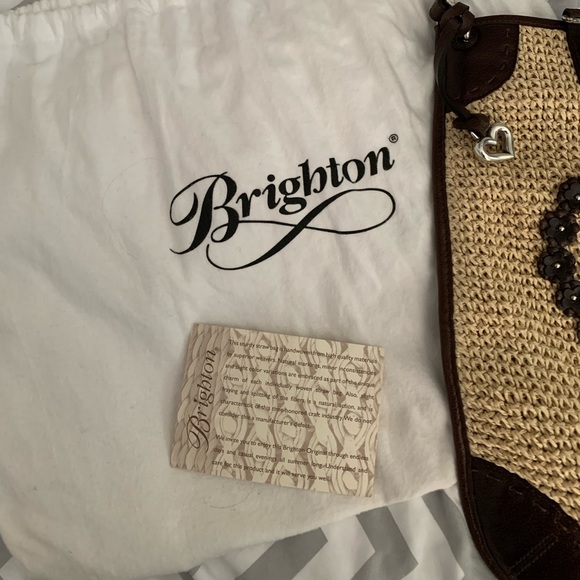 Brighton Peace Sign Brown Tote Purse - Picture 3 of 10